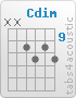 Chord Cdim (x,x,10,11,10,11)